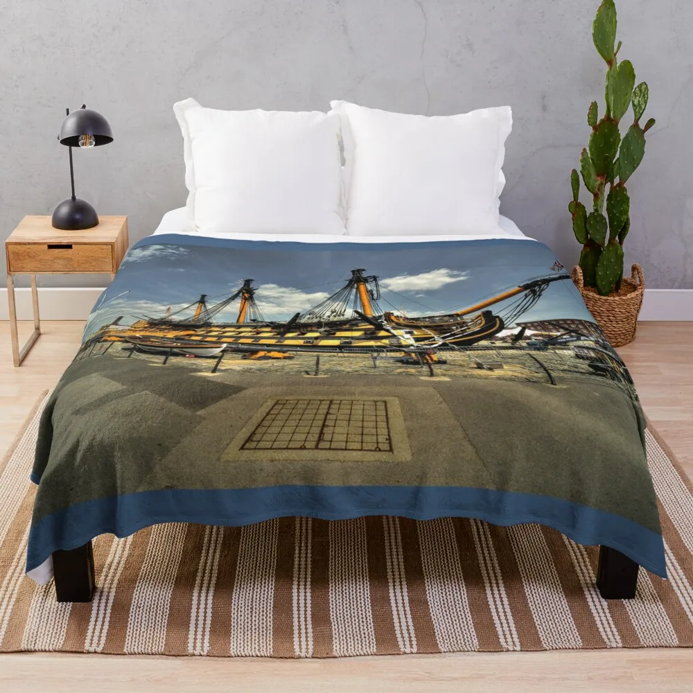 

HMS Victory Throw Blanket Retros Polar Bed Fashionable sofa bed Blankets