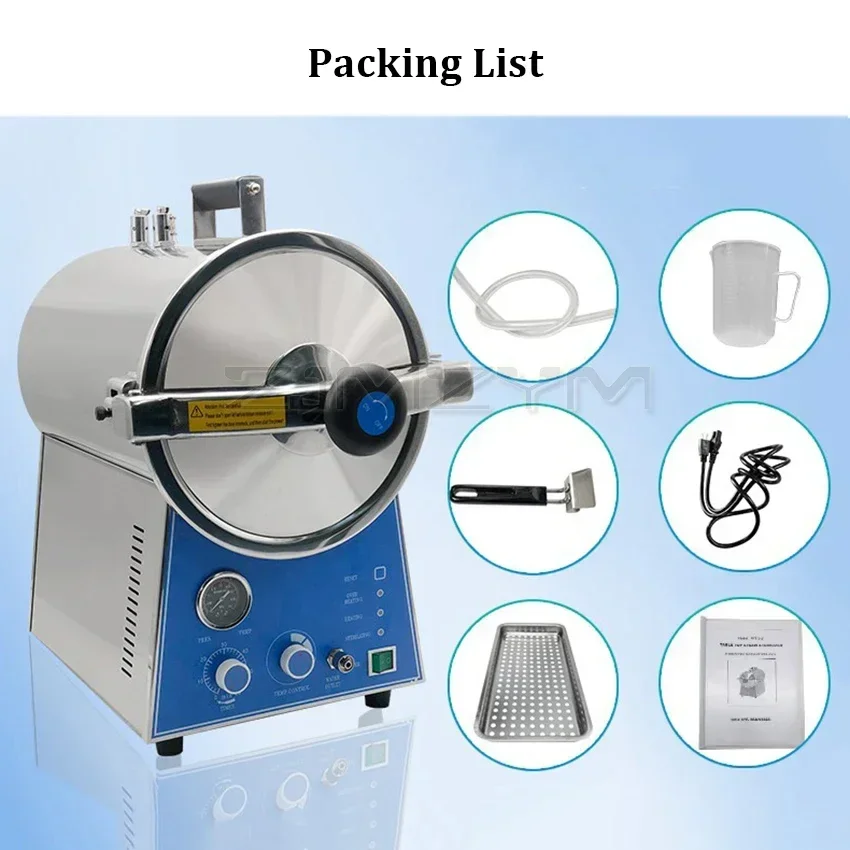 24L Laboratory Benchtop Autoclave denta Steam Sterilizer 134℃ Table Type Steam Sterilizer denta Autoclave Lab Hospital Use