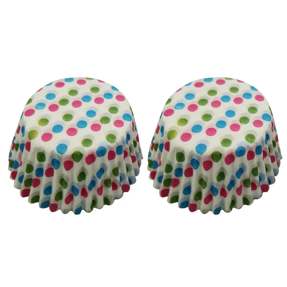 100 pcs Vibrant Paper Cupcake Wrappers – Sturdy, Flexible, Non-Stick Liners for Cupcakes & Muffins
