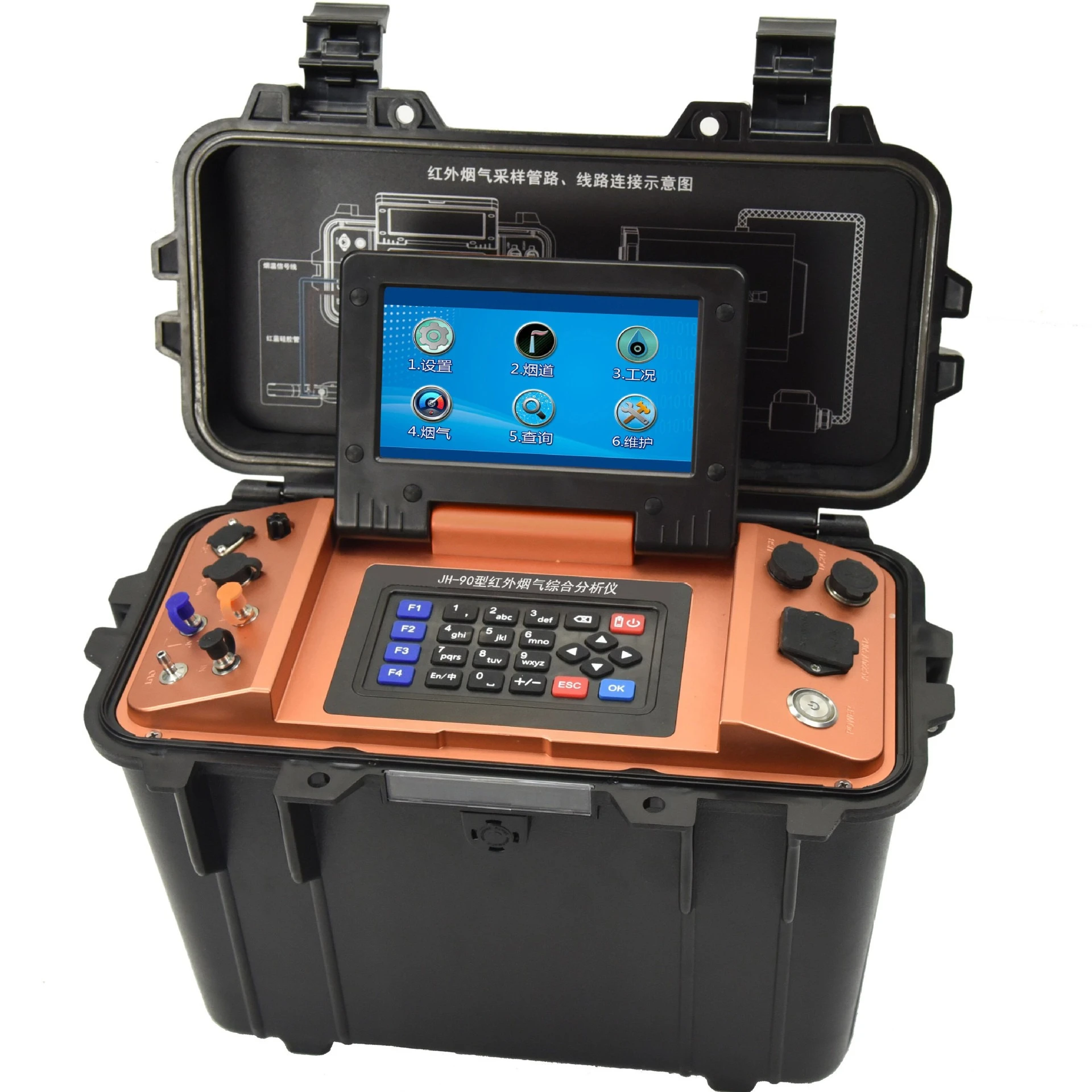 Infrared gas analyzer, non-dispersive infrared infrared flue gas analyzer SO2 and NOx gas detector