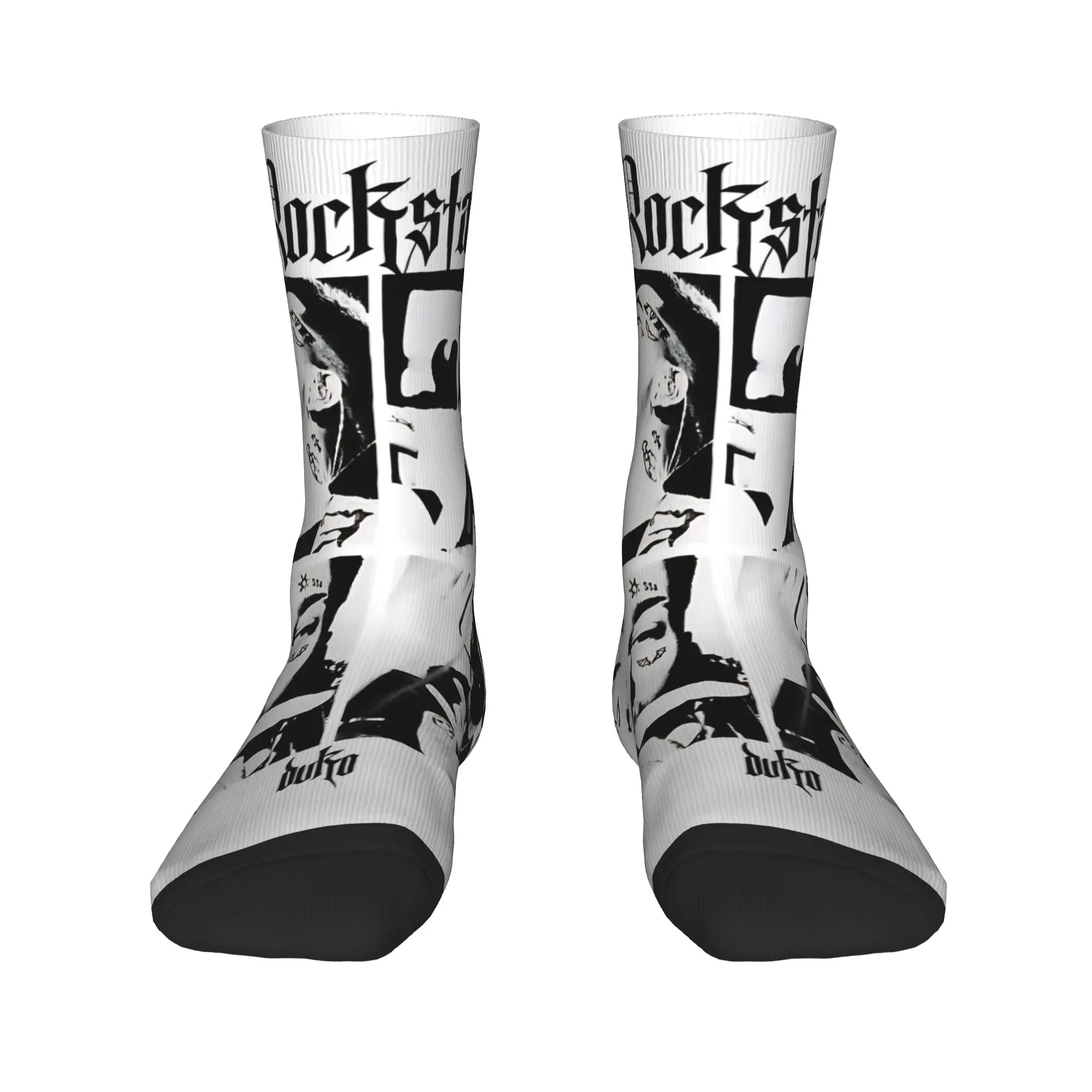 Duki Rapper  Stockings  Graphic Gothic Socks Winter Anti Skid Socks Men Outdoor Breathable Socks