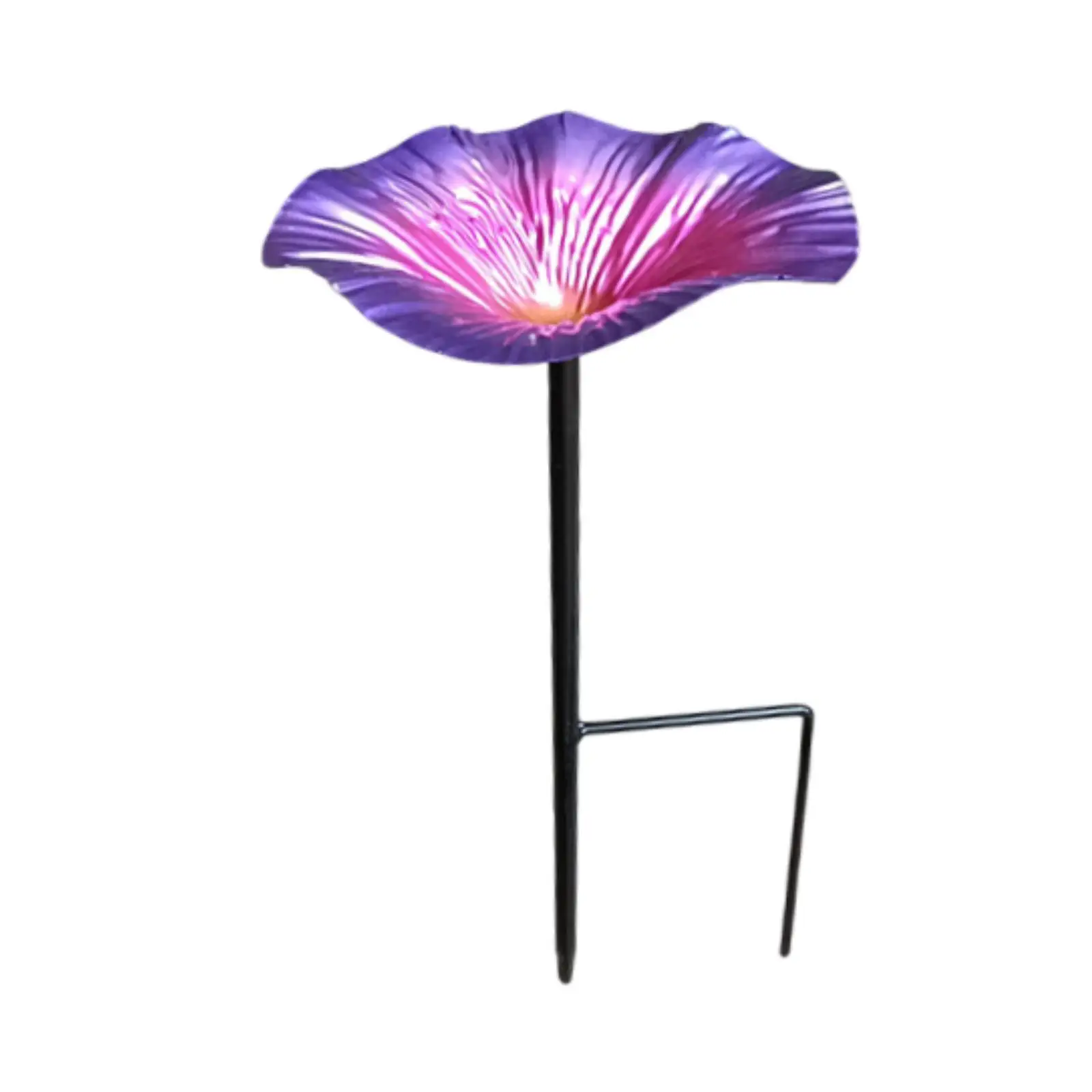 Birdbath Outdoor Garden Full Size Iron Bird Water Bowl on Stand Heavy Duty Feeder Easy to Install Bird Supplies for Yard