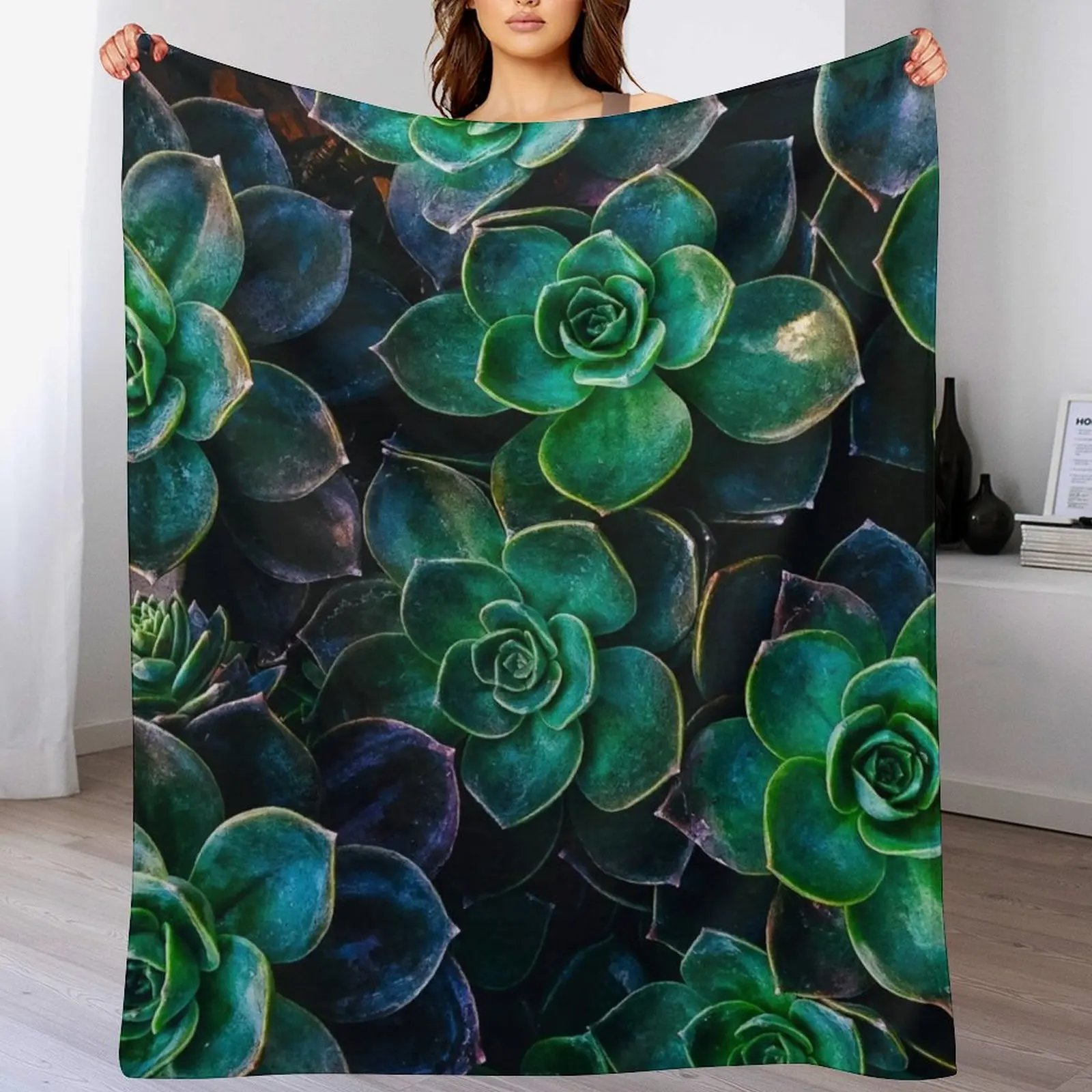 

Succulent fantasy Throw Blanket Soft Comforter manga Blankets