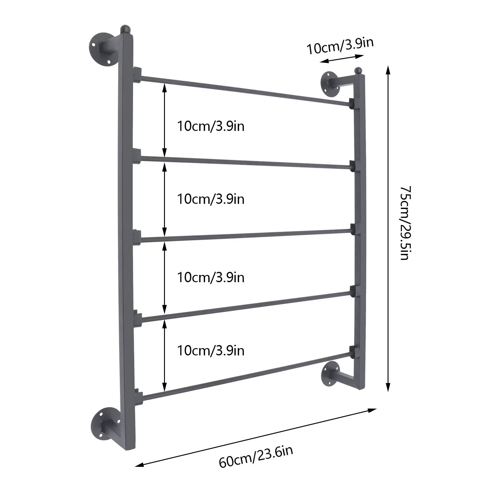 Wall Mounted Display Rack Scarf Rack Scarf Display Stand Bathroom Hanging Rack