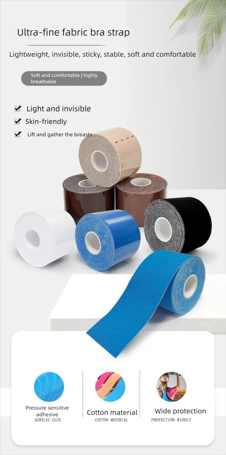 Kinesiologie-Tape KT-Tape Muskel-Tape Sport-Tape Elastisches Tape Wasserdicht Schmerzlinderung Verletzungsschutz Knie Schulter – Detail 1