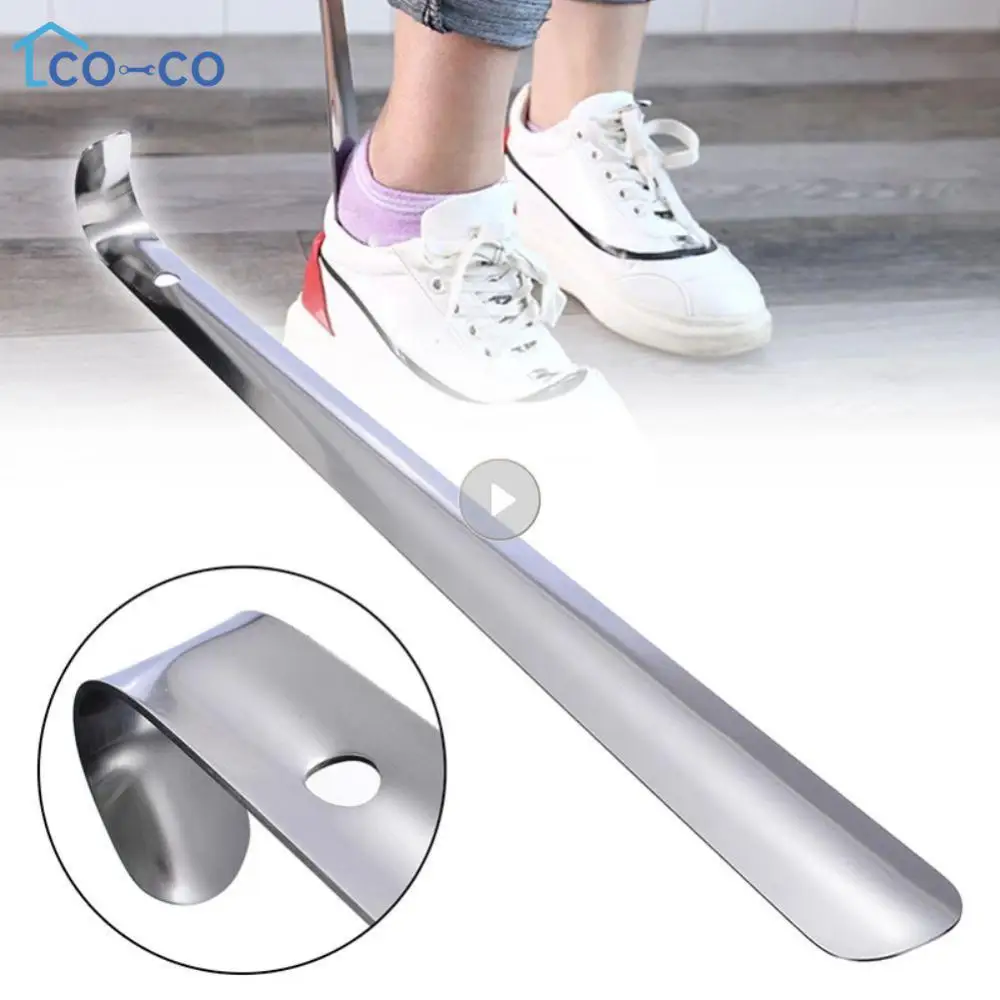 10cm-52cm Stainless Steel Shoe Horns Easy Handle Shoe Horn Spoon Shoehorn Metal Shoe Extractor Shoe Remover Lifter Pull Tool