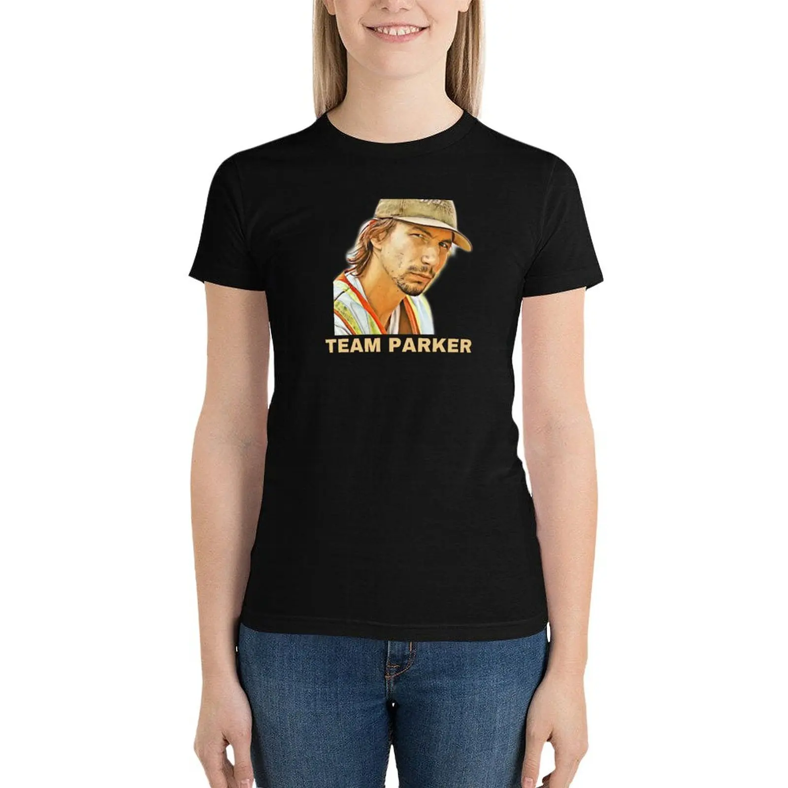 Team Parker Gold Rush T-Shirt korean fashion summer clothes female Female clothing T-shirt Women