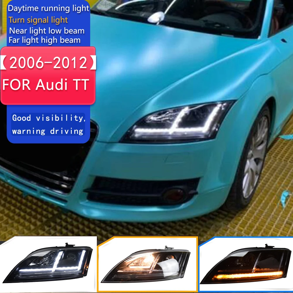 

Car Styling Head Lamp for Audi TT Headlights 2006-2012 TT Headlight LED DRL Signal Lamp Hid Bi Xenon Automotive Accessories