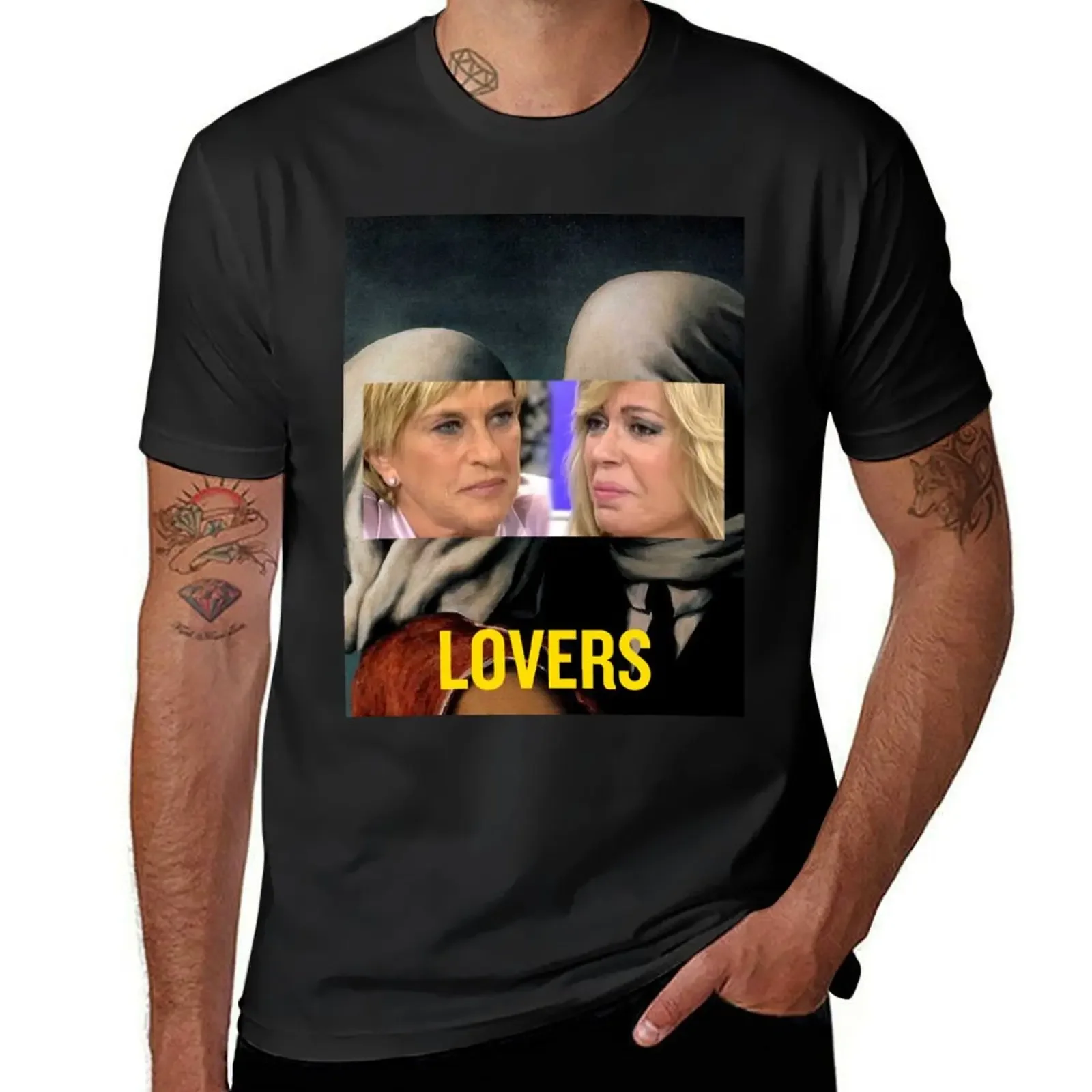 CHELO GARCIA CORTE, BARBARA REY AND THE NIGHT OF LOVE as THE LOVERS T-Shirt cute tops mens clothes