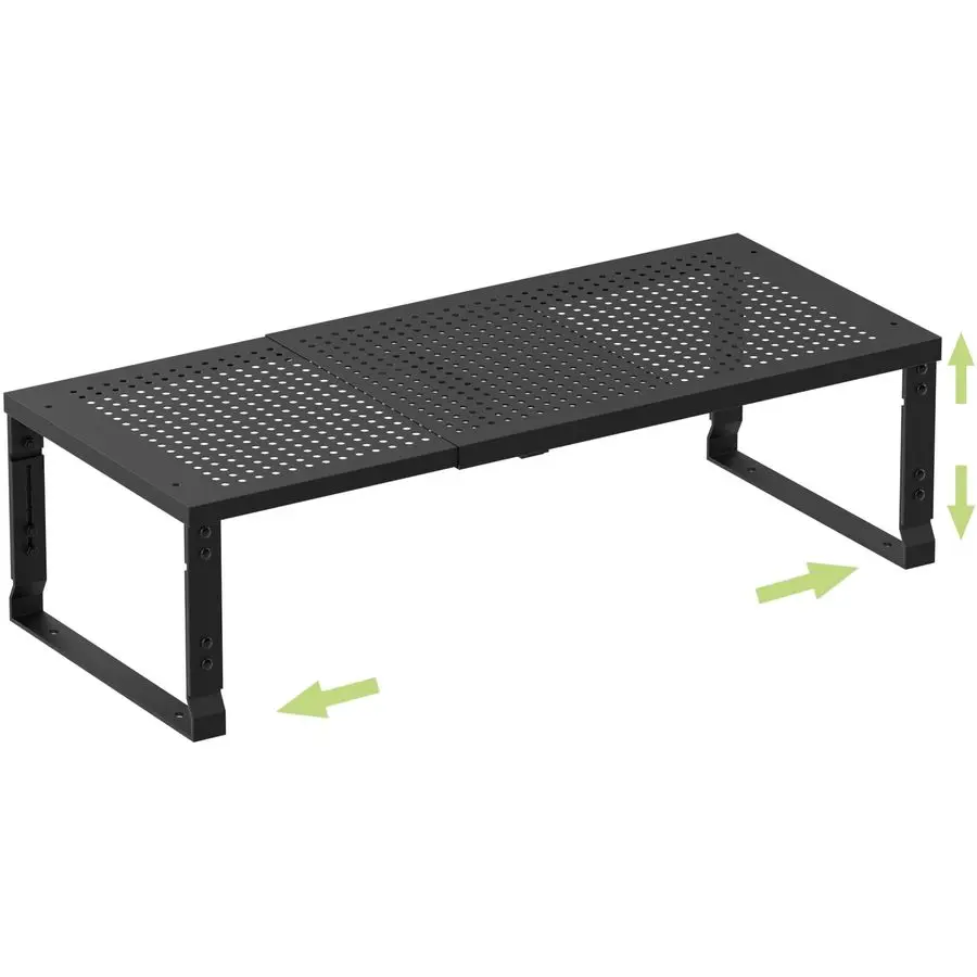 

Adjustable Metal Shelf Organizer Expandable amp Stackable Pantry Storage Rack for Kitchen, Bathroom, RV, Cabinets1 Pack Black, L