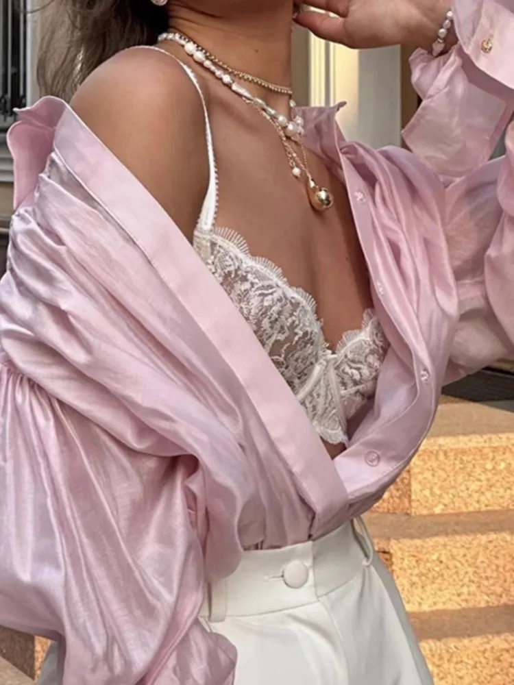 여성용 솔리드 셔츠 패션 긴팔 턴다운 칼라 버튼 셔츠 탑 우아한 휴가 스트리트웨어 여성 의류