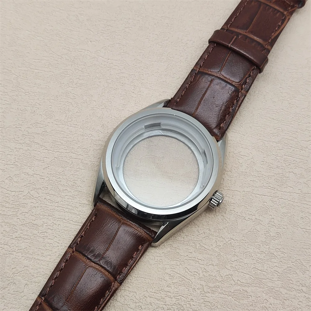 39.5mm NH35 ケース、G S スチールレザーストラップ付き、33.5mm ダイヤルハンドセット、ダイブウォッチ用高品質フェイス