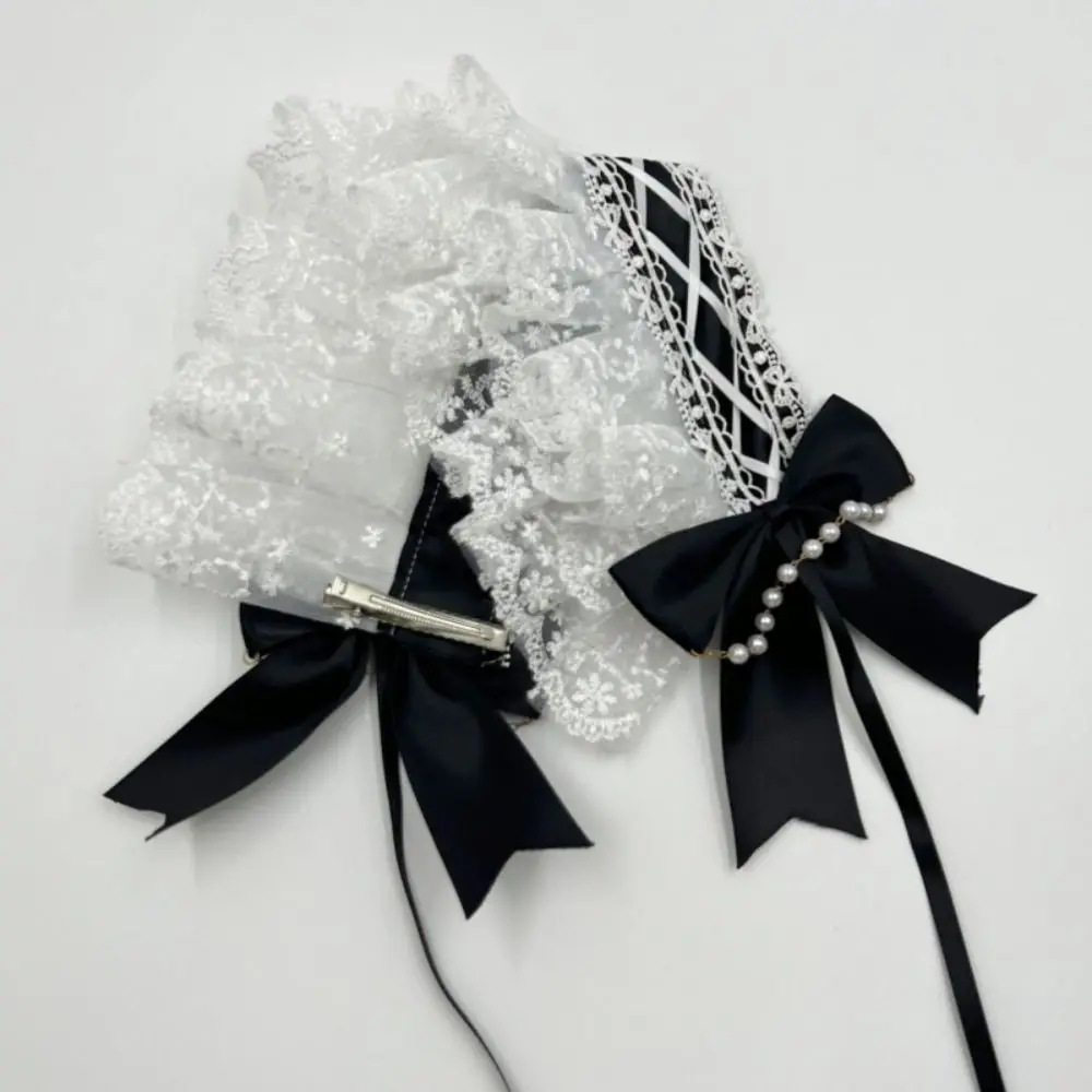 

Creative Sweet Lolita Lace Headband Ribbon Bow JK Ruffled Hairband Kawaii Hair Accessories Lolita Hair Clip Comic Convention