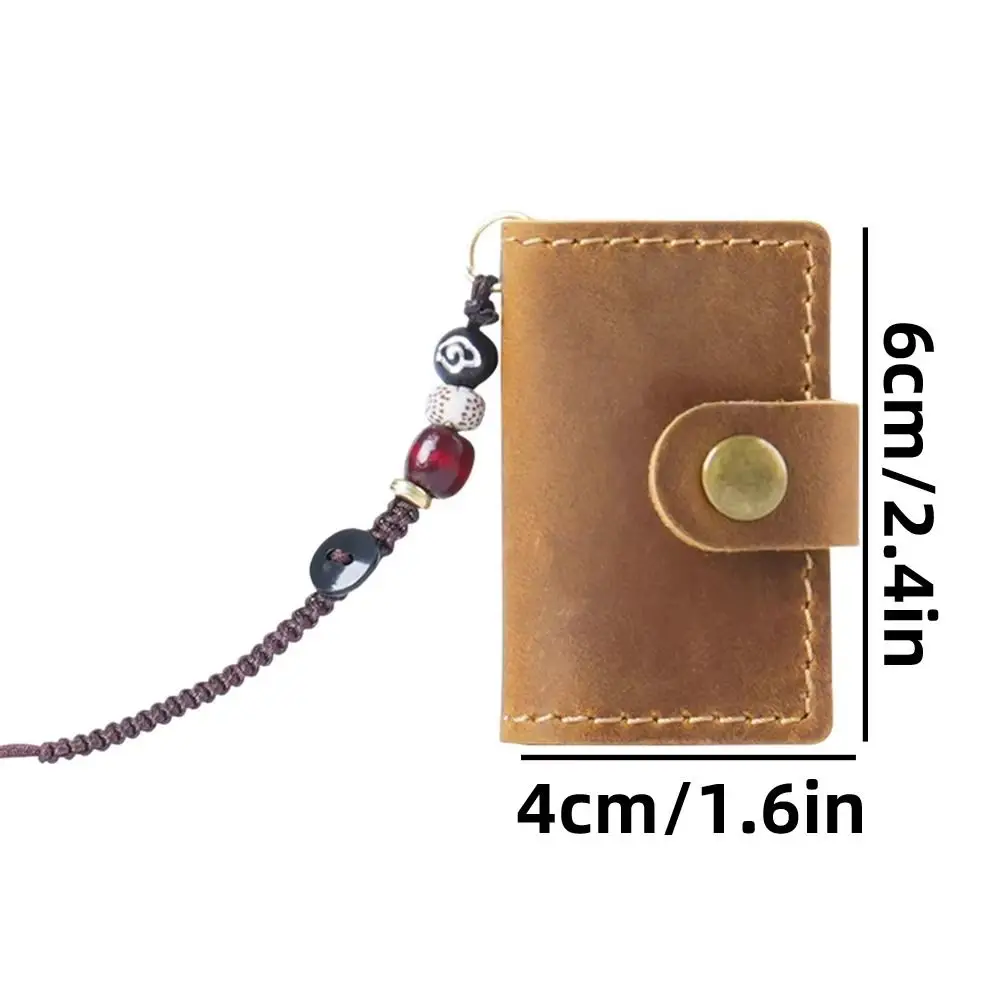 Handmade Retro Tiny Leather Notebook Decorative Pendant Mini Pocket Notepad Cowhide Cover Travel Sketchbook Planner Wedding