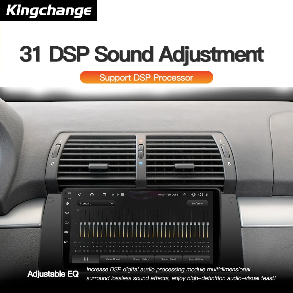 Kingchange 9 "reproductor de vídeo Multimedia de Radio de coche para BMW E39 5 Series 1995-2005 estéreo GPS Wifi Android navegación Carplay AUTO