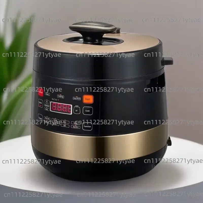 Household 6L Electric Stainless Steel Smart Pressure Cooker Rice Cooker LCD Screen 6 in 1 Multi-functional Non-stick Coating