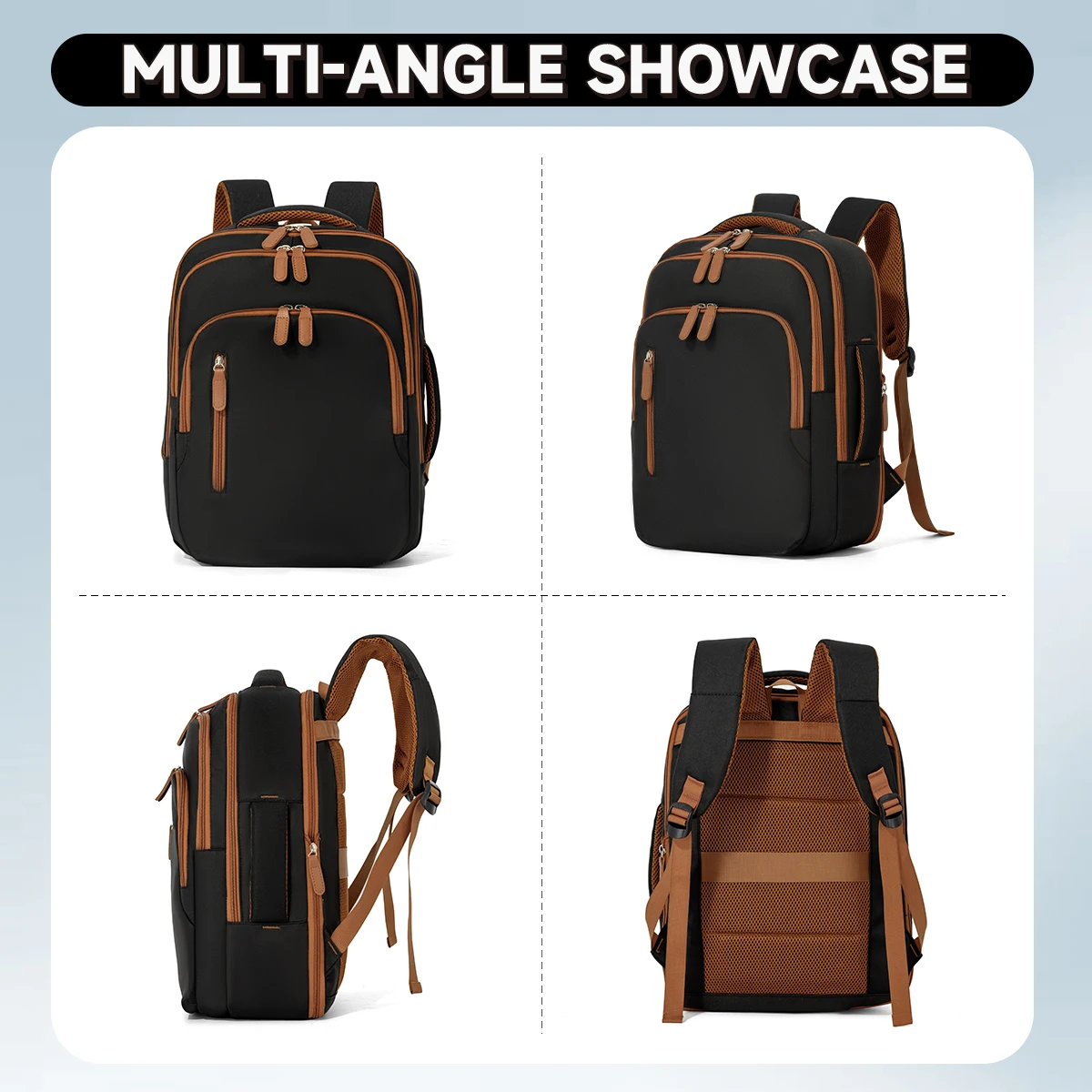 Backpack, Large-Capacity Business Travel Bag, Computer Backpack, Women's Hiking Bag, Junior High School Student, High School Student, College Student School Bag, Male Student