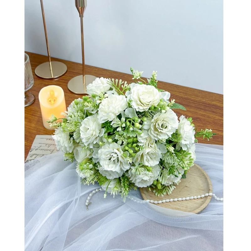 

Elegant Artificial Rose Bouquet for Bride Bridesmaid Chic Realistic Everlasting Wedding Flowers Used As A Bridal Bridesmaid