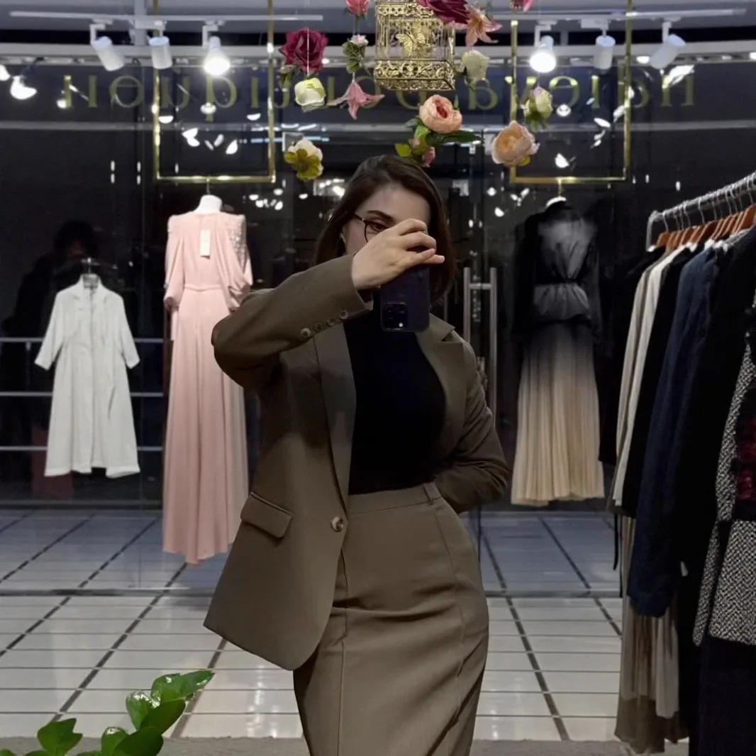 Allingentle تنورة البدلة النسائية 2 قطعة مجموعة البدلة أزياء تنورة Pantsuit مجموعة تخصيص #1