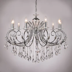 Retro Candle Crystal Chandelier Gold Chrom Nordic Led Luxury Chandelier Lighting Island Living Room Dining Room E14 Bulb