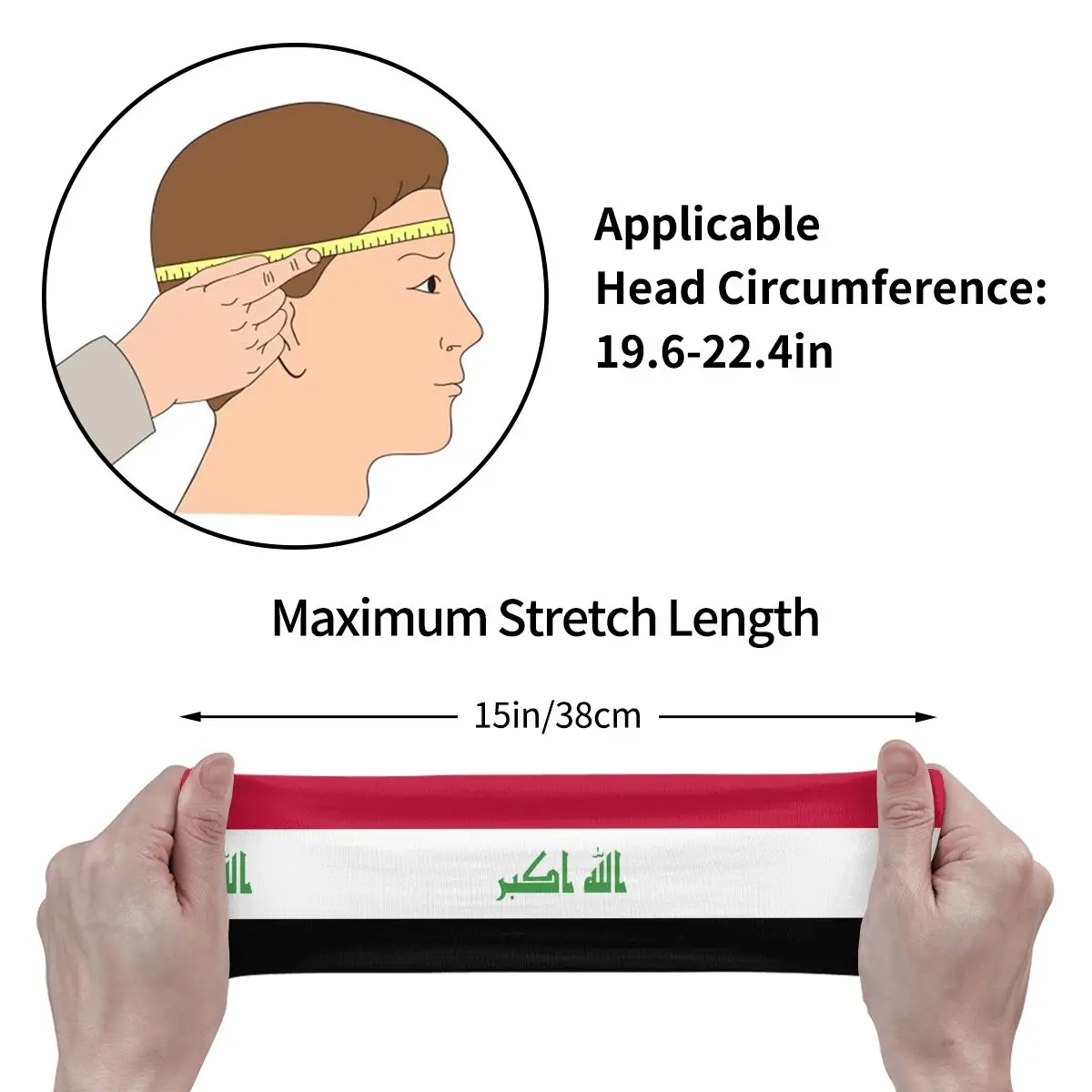 عصابة رأس رياضية للتنفس لليوجا ، عصابة رأس ، عصابة رأس للشعر ، علم إسرائيل ، العرق