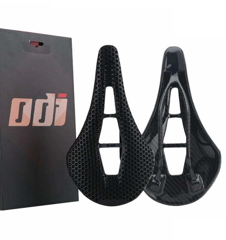 

Подушка сиденья для шоссейного велосипеда с 3D принтом, полая сверхлегкая сумка для сиденья из углеродного волокна для горного велосипеда, подушка сиденья для верховой езды 163 г