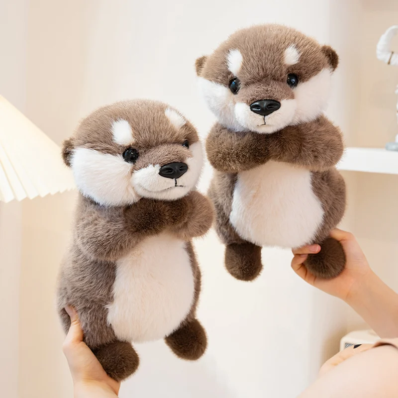 Großhandel Geschenke 25/35 cm Otter Plüsch Spielzeug Arm Mit Magnetische Kraft Nette Gefüllte Weiche Tier Puppe Für Geburtstag geschenk Und Dekor