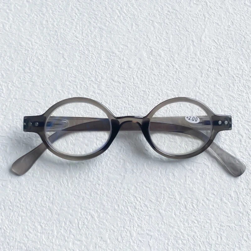 Mai Blume 2024 Lesebrille Rahmen Frauen Gläser schlanke Runde Brillen Mann Blau Licht Presbyopie brille leser + 1,5 – Detail 7