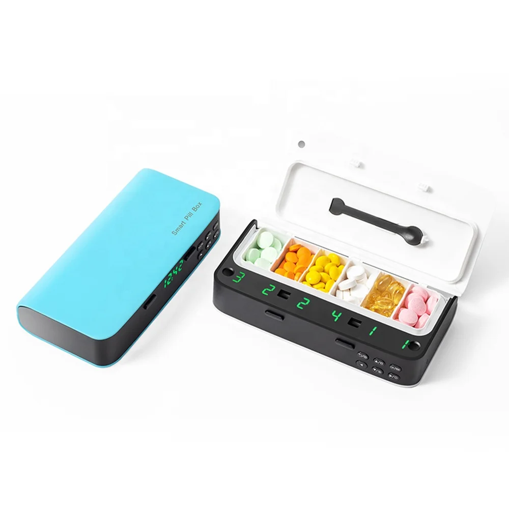 New Design Travelling Pill Dispenser Medication Manager Weekly Pill Case with Smart Alarm Pill Box With Timer