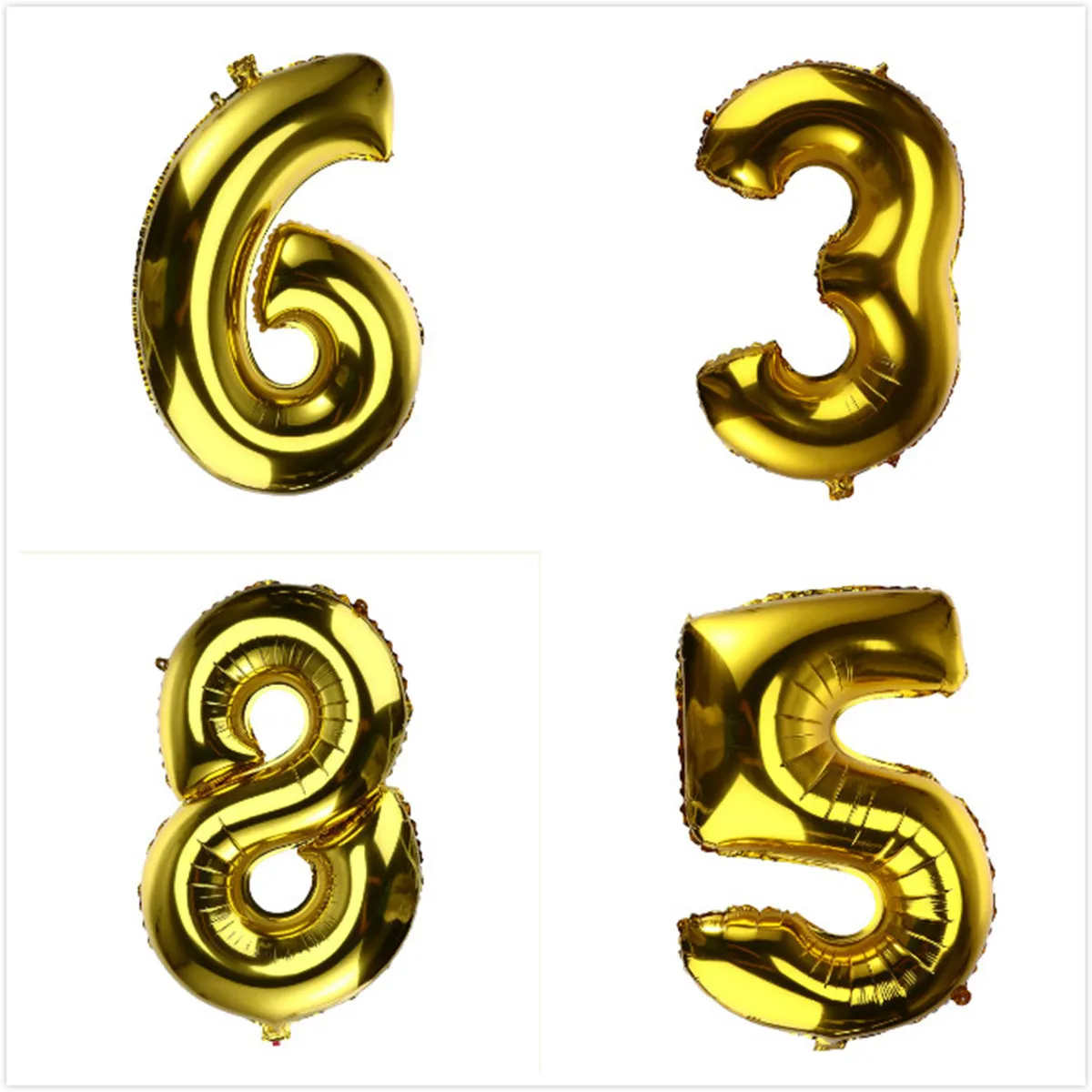 32 Inch Premium Number Balloon Foil Foil Number Balloons Birthday Wedding Anniversary Decoration Reusable Helium