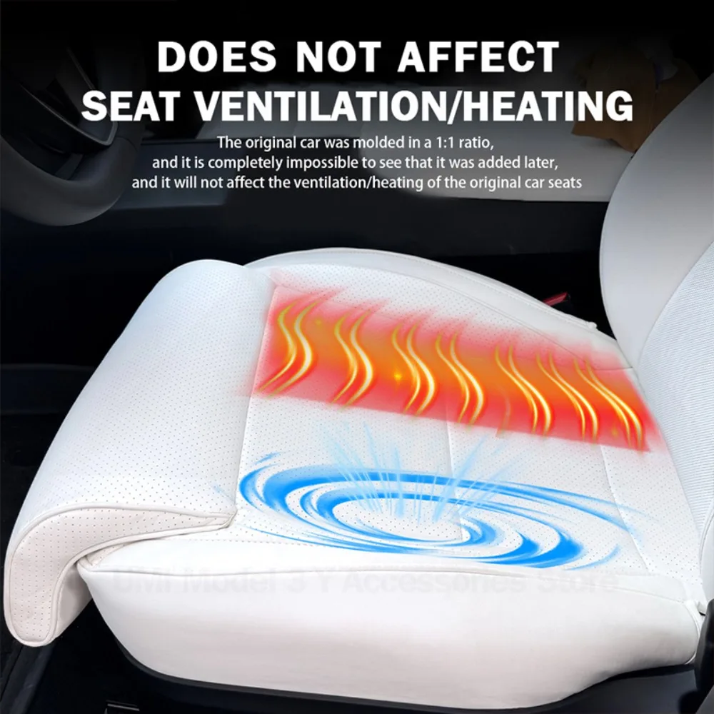 Seat Cover Protector for Tesla Model Y Juniper / Model 3 Highland / Model YL Nappa Leather Breathable Ventilation  Accessories