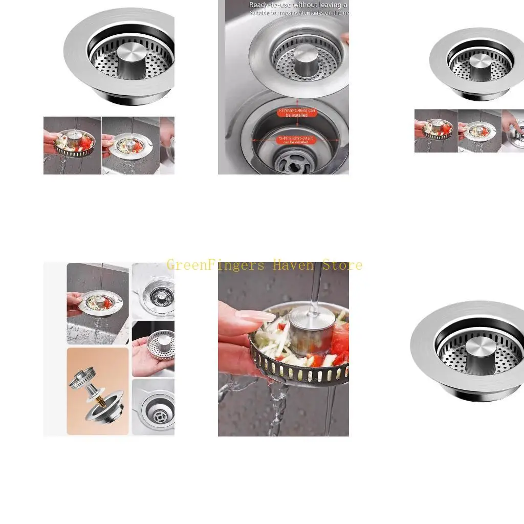 

F68D Upgrades Sink Drain Strainers Convenient Kitchen Sink Drain Stop Sink Drain Filter Perfect for Household Restaurant Use