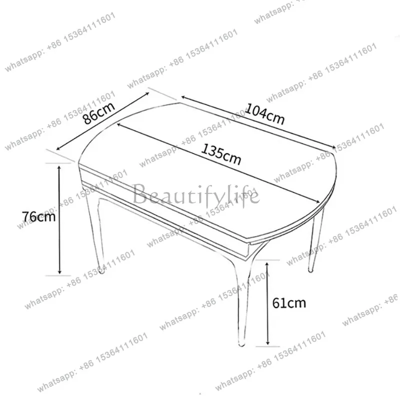 Beauty Luxury Dining Table Modern Simple Exquisite Glamour Dining Tables Trendy Classic