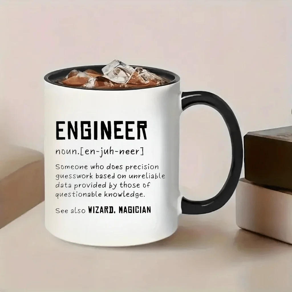 Engineer Definition Ceramic Coffee Mug 11oz - Precision Guesswork Humor - Insulated, Reusable, Dishwasher Safe - Ideal Gift