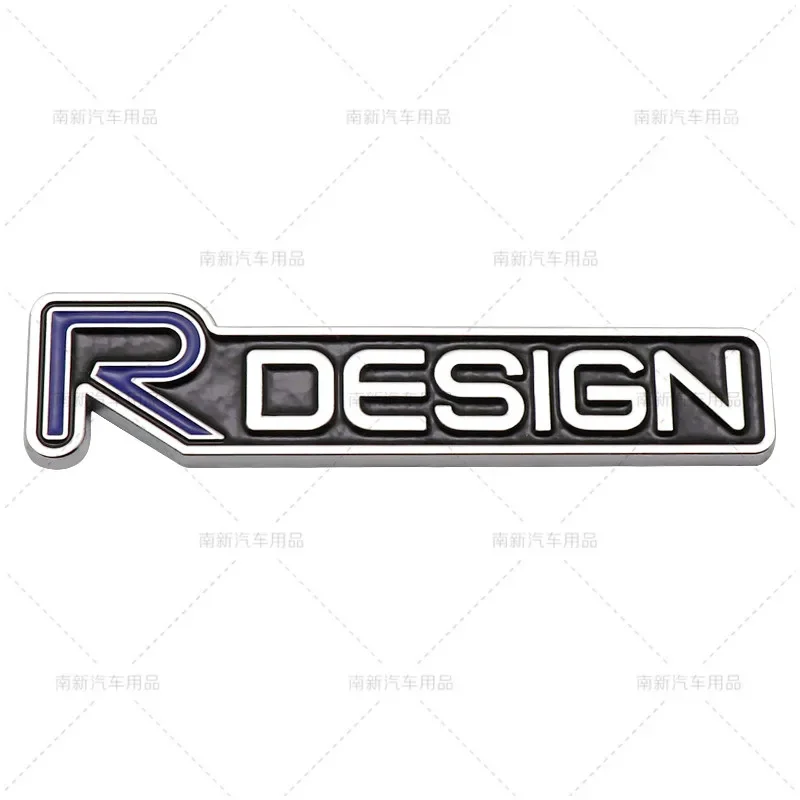 Emblème 3D Volvo R-Design – Avant/Arrière, Ornement Voiture Autocollant Métallisé Or/Noir