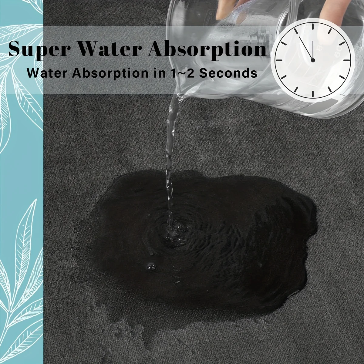 Bathroom flannel absorbent soft floor mat shower room door simple dirt-resistant door mat carpet non-slip foot mat