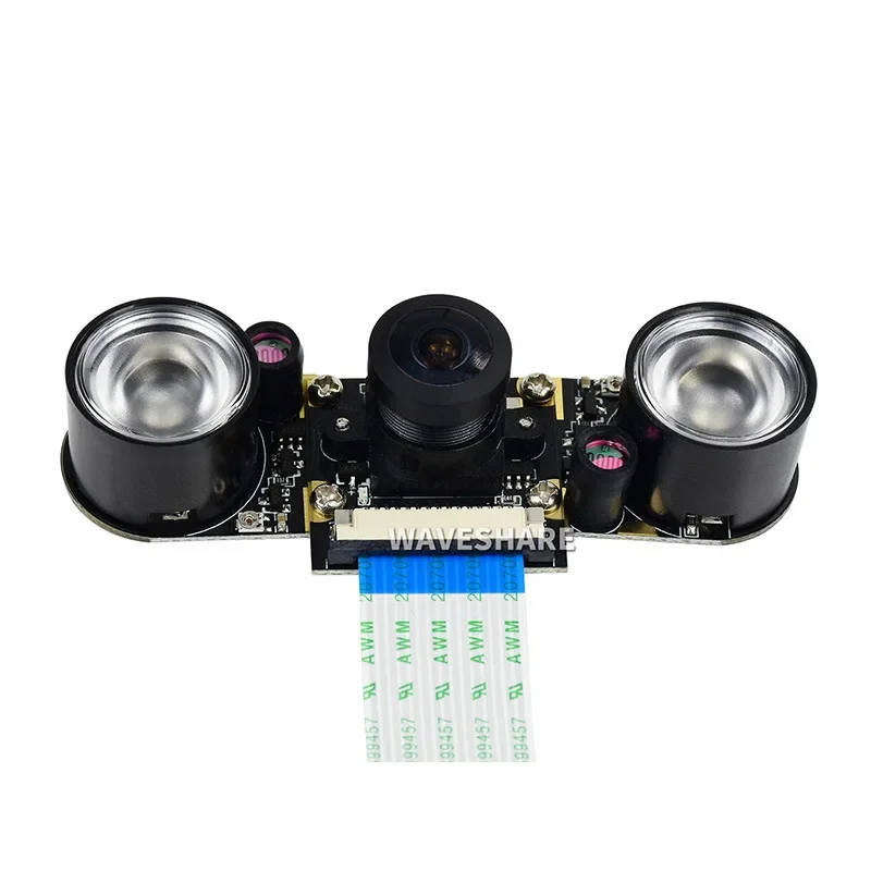 Raspberry Pi 4 camera, fisheye camera, wide viewing angle, connectable, infrared night vision light, adjustable focus