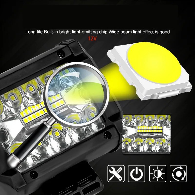 12V 60W LED Bar Offroad Spot Flood Combo LED Light Bar Work Light For Truck Car SUV ATV UTV 4WD LED Headlights