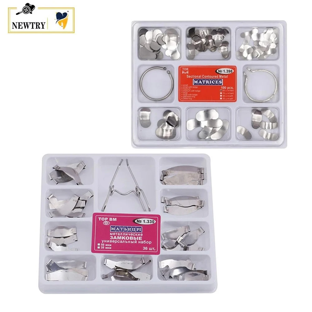 TOR VM NO.1.330/1.398 طقم شريط مصفوفة مقطعية للأسنان نظام احيط تسوس الأسنان استعادة تشكيل أدوات معدنية كليب ذو طيات #1