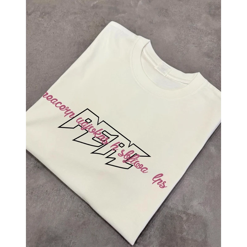 American Street Letter Print T-shirt Men Autumn 2025 New 100% Cotton Loose Oversize White Long sleeves Tee Top Y2k Male clothing