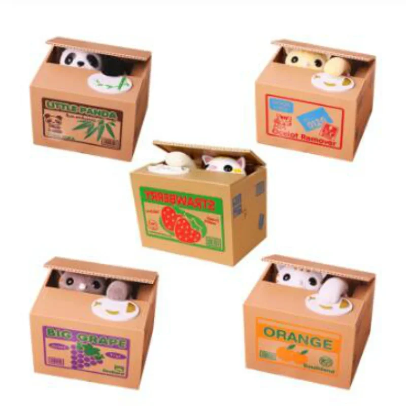 Tirelire électronique créative en forme de chat mangeur d'argent, jouet mignon, cadeau pour enfants, pour l'épargne de pièces et décoration de bureau