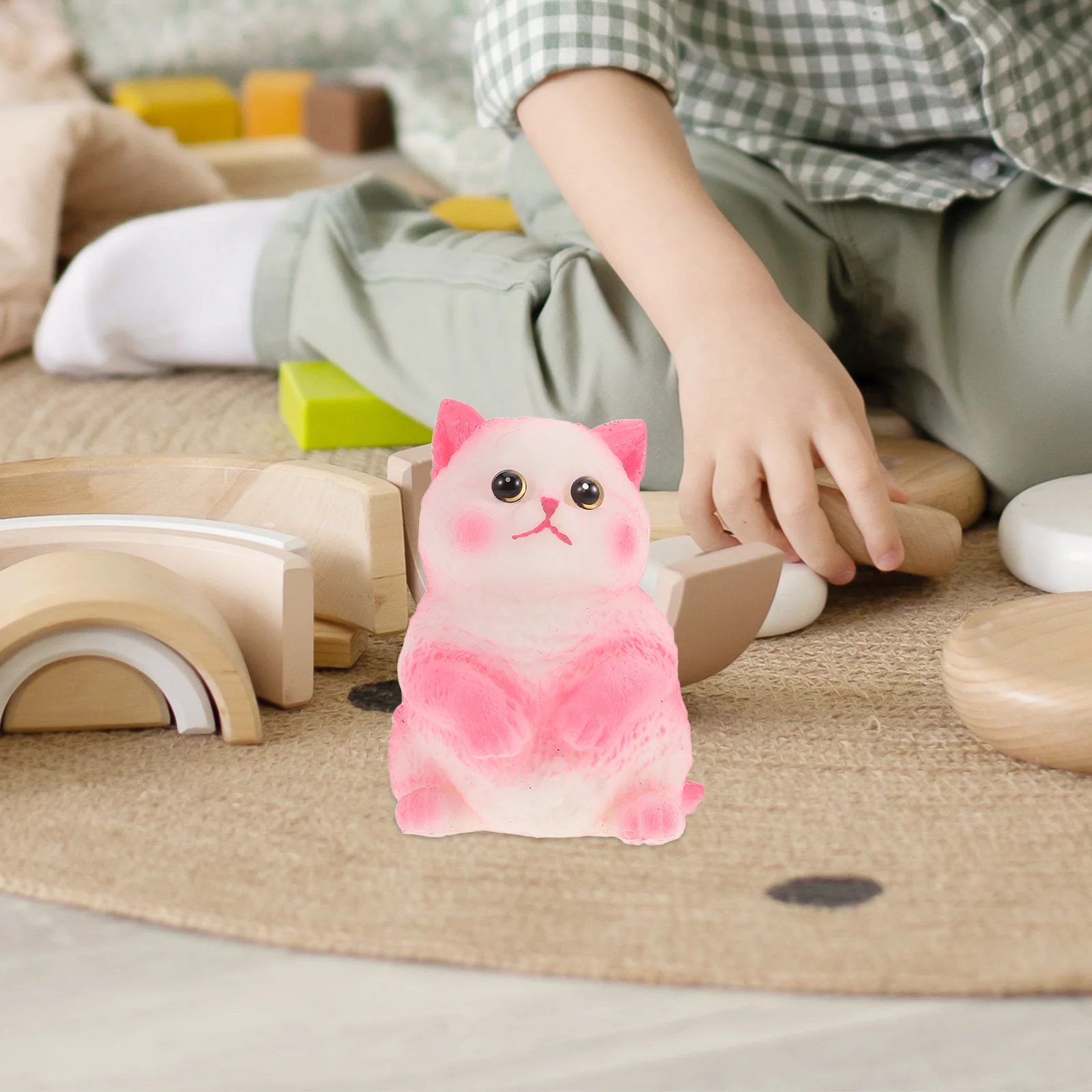 محاكاة القط ضغط تململ تصميم واقعي لمسة ناعمة لتخفيف التوتر للأطفال البالغين في المنزل والمكتب والسفر والحفلات #4