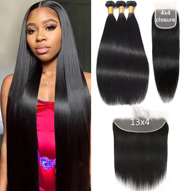 bone-straight-human-hair-bundles-with-frontal-closure-virgin-hair-weave-bundles-with-closure-remy-hair-extensions