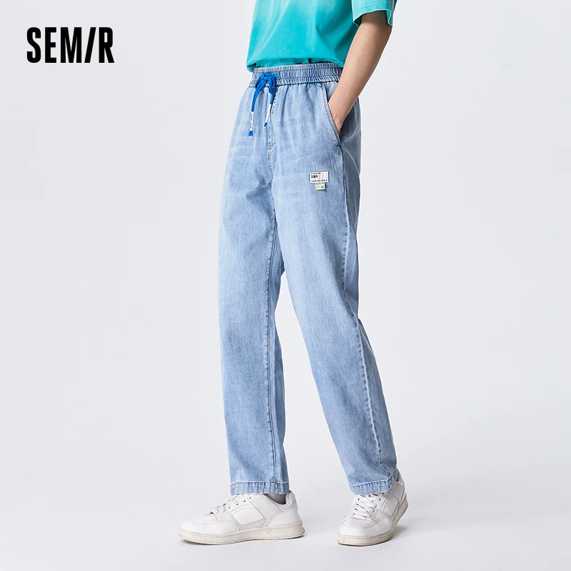 

Semir Jeans For Men Stylish And Trendy Drawstring Tapered Pants With A Simple And Textured Feel Made Of Pure Cotton