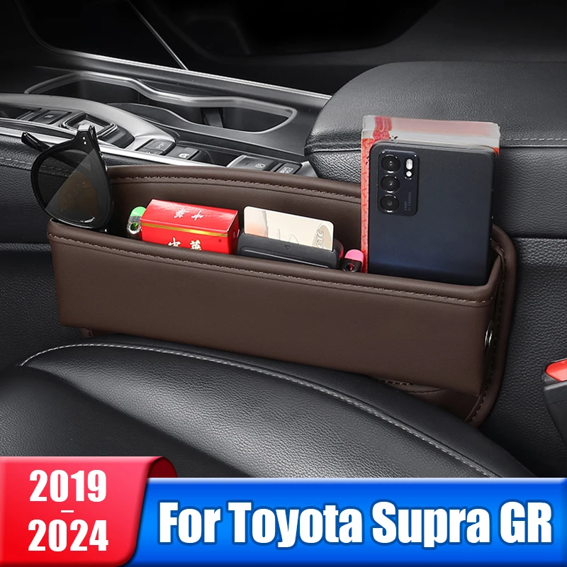 

Car Seat Crevice Storage Box Pocket For Toyota Supra GR A90 A91 MK5 2019 2020 2021 2022 2023 2024 Cup Phone Holder Accessories