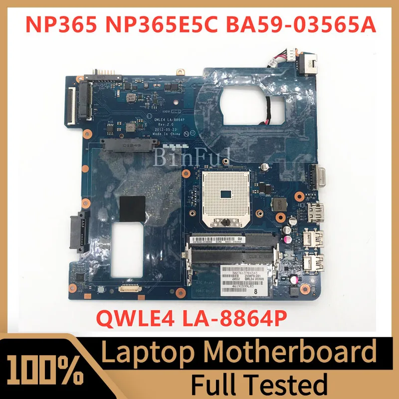 

QMLE4 LA-8864P Mainboard For Samsung NP365 NP365E5C NP355V5C Laptop Motherboard BA59-03565A 100% Full Tested Working Well