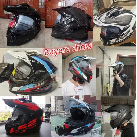 मूल LS2 मोटोक्रॉस हेलमेट डुअल लेंस LS2 MX701 एक्सप्लोरर कार्बन फाइबर फुल फेस ऑफ-रोड मोटरसाइकिल हेलमेट कैस्कोस पैरा मोटो 12 best sales एलएस2 एमएक्स701 - №3