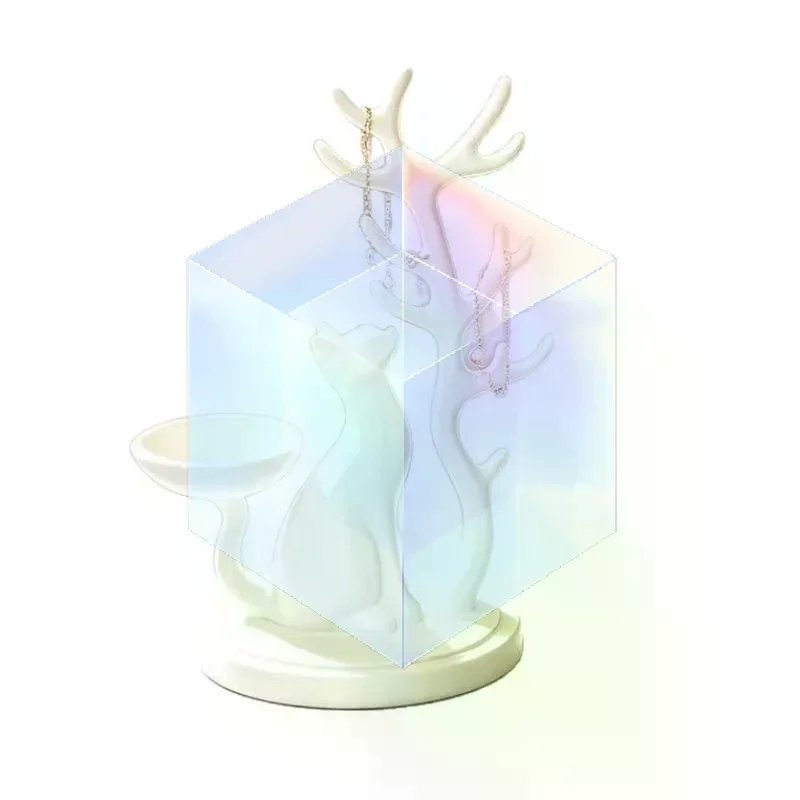 3D Printed Cat Jewelry Tray Desk Organizer Tree Shaped Jewelry Stand Multifunctional Storage Holder