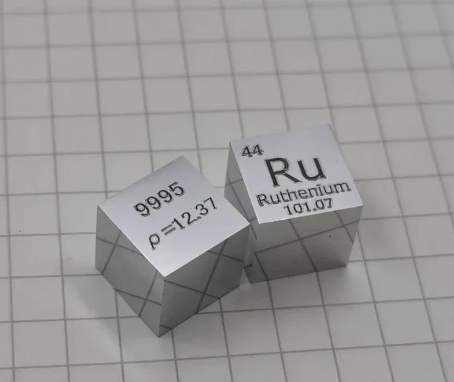 Ruthenium Element Cube High Purity Ru Ruthenium Cube 10x10x10mm Scientific Research Materials Holiday Gifts