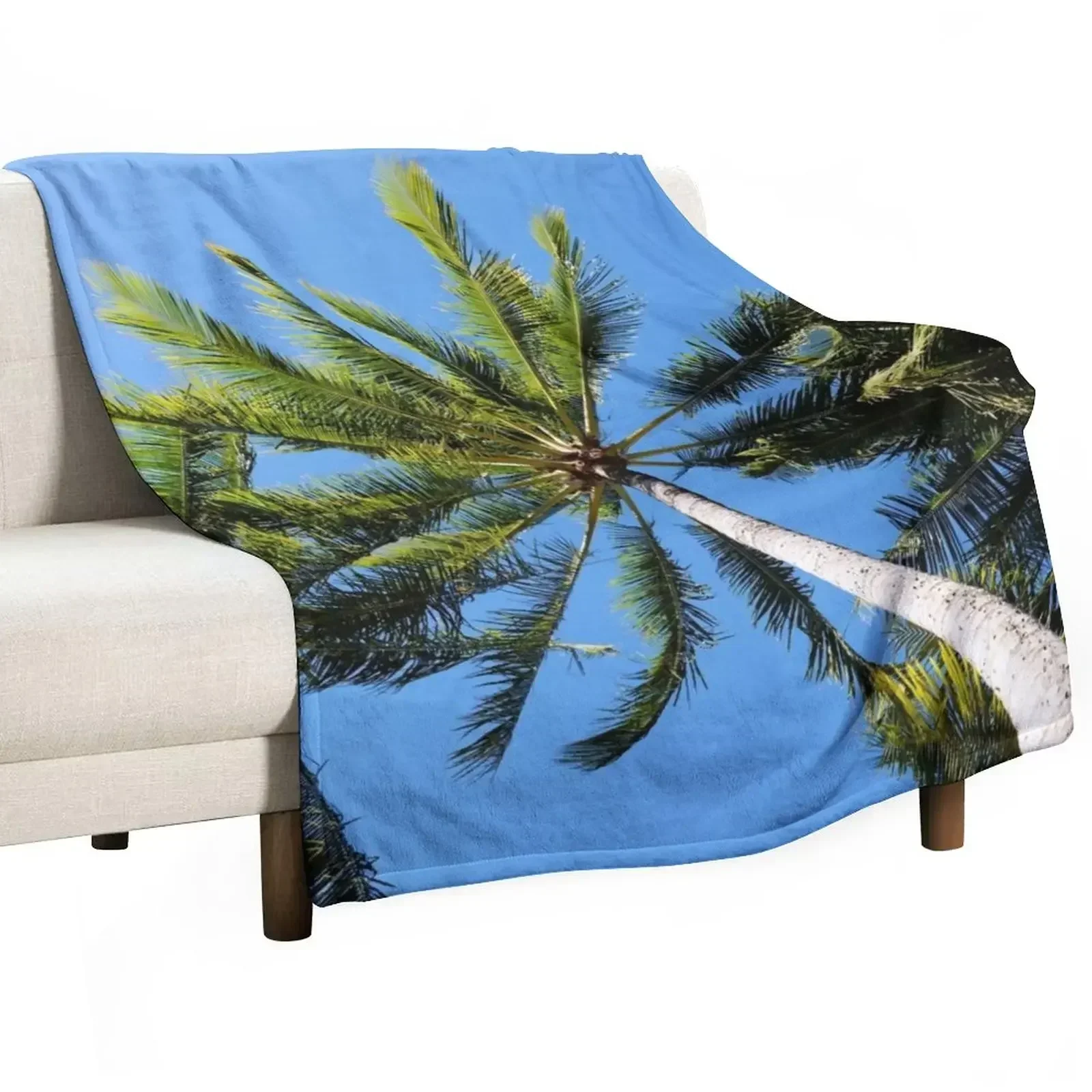 

New Three Palm Trees Throw Blanket christmas decoration Decorative Sofas Blankets